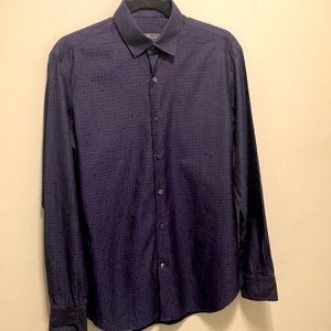 Salvatore Ferragamo Men’s Small Dark Blue Sporty Shirt